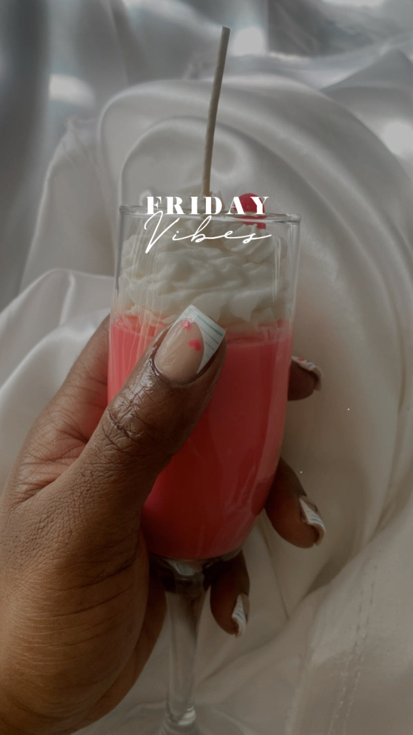 Valentine’s Day Wine Glass Candle